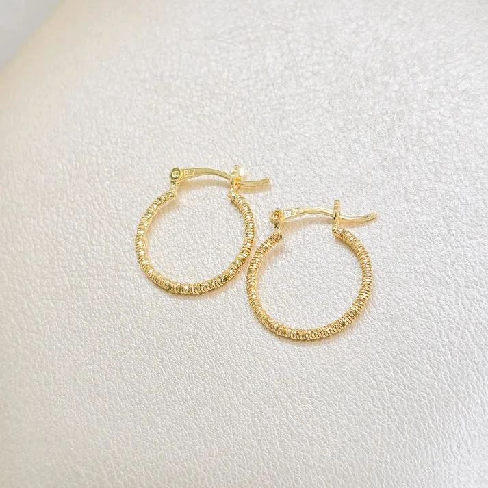 AROS CANDONGA MELCOCHA PEQUEÑA EN ORO LAMINADO 18K - 2