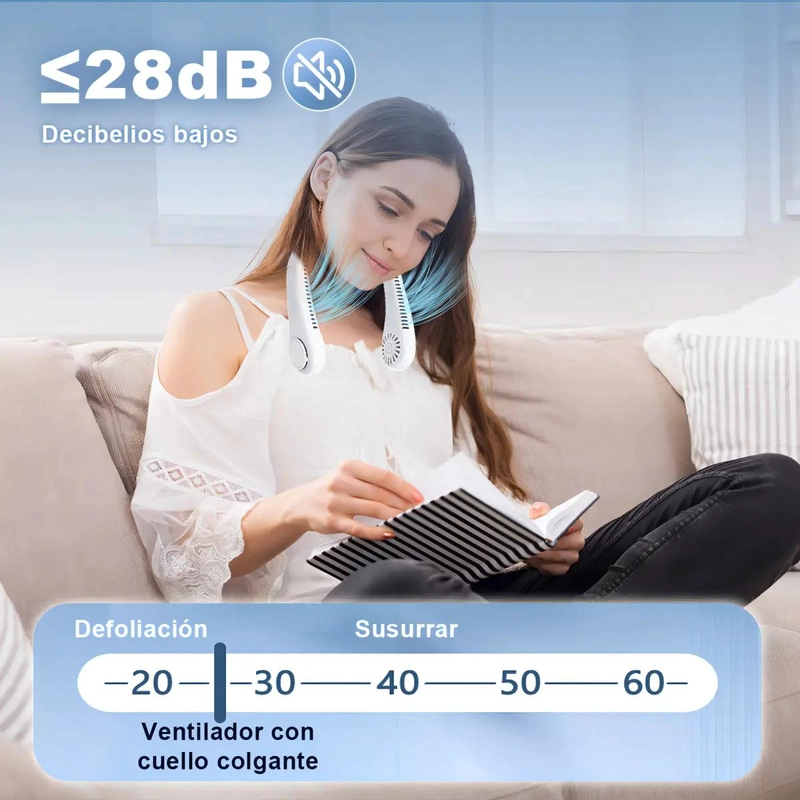 VENTILADOR PORTATIL AJUSTABLE PARA CUELLO CON USB - 10