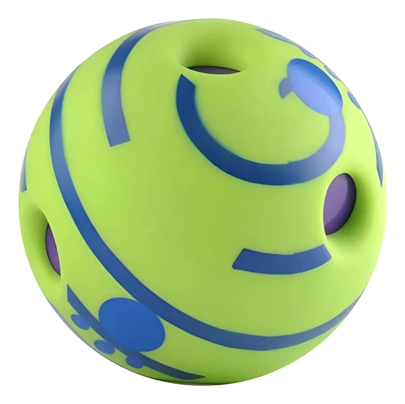 PELOTA SONORA VERDE PARA MASCOTAS ESTIMULA EL JUEGO - 1