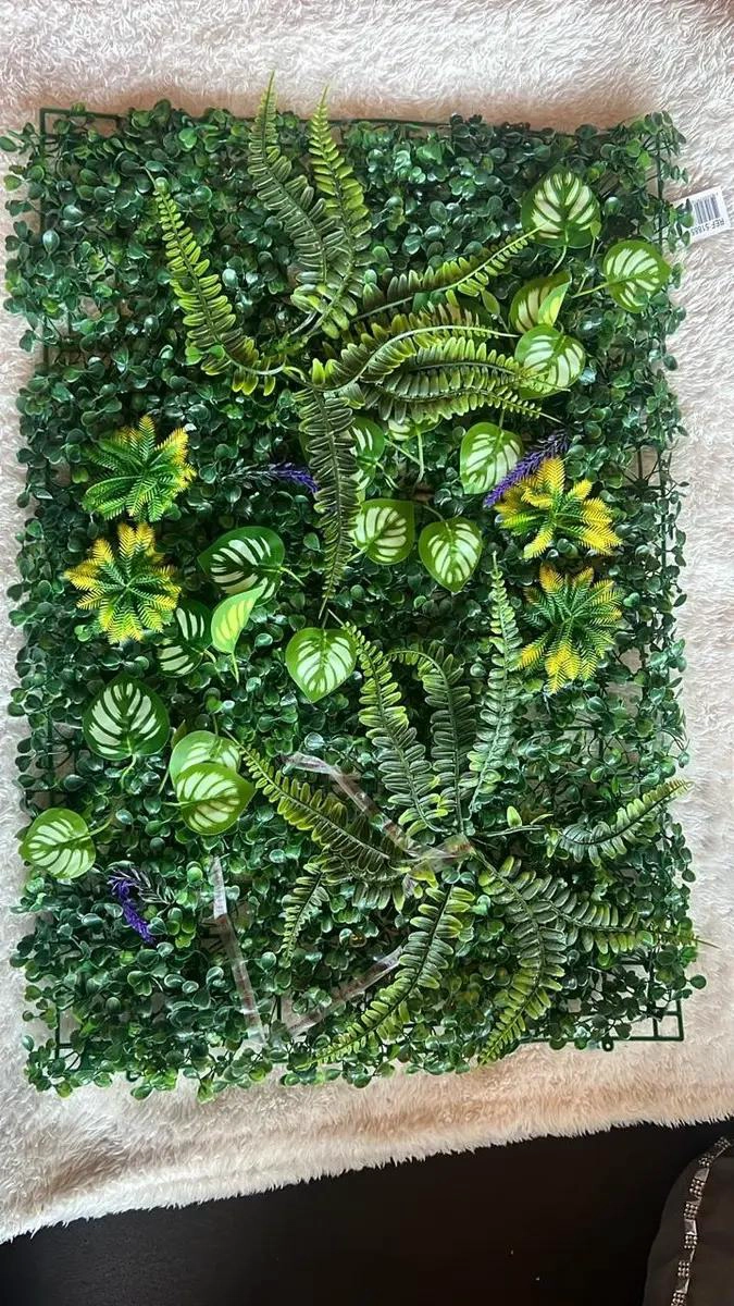 JARDIN VERTICAL ARTIFICIAL 60X40 CM PARA DECORACION INTERIOR - 2