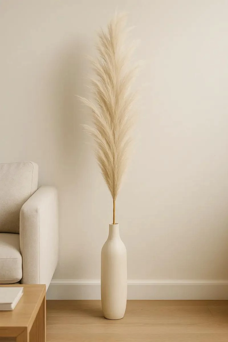 FLORERO DECORATIVO COLA DE ZORRO AMARILLO 1,2M - 1