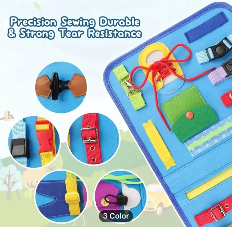 TABLERO SENSORIAL EDUCATIVO PARA NIÑOS DE 18 MESES A 6 AÑOS - 2