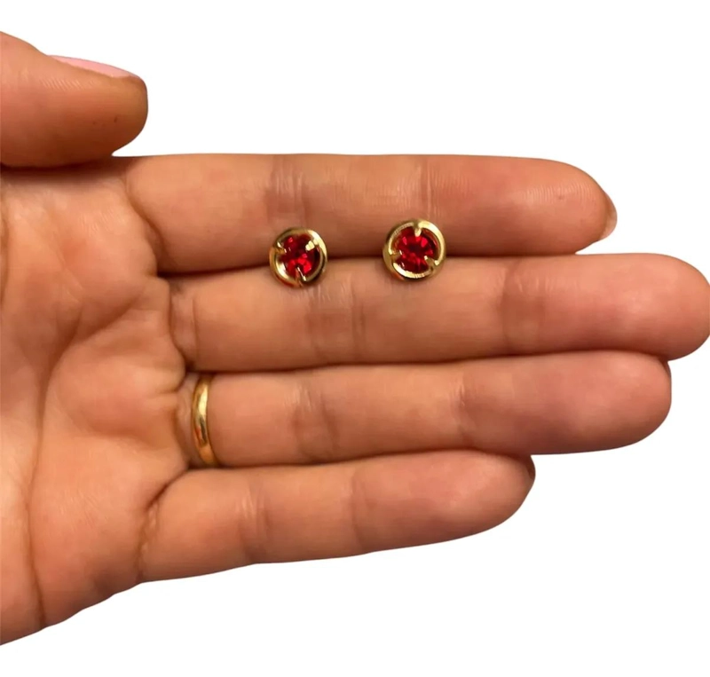 AROS DELICADOS CON BAÑO DE ORO HIPOALERGE NICOS Y LIBRES DE NIQUEL - 3