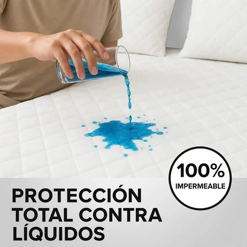 CUBRECOLCHON IMPERMEABLE HIPOALERGE NICO 2 PLAZAS - 8