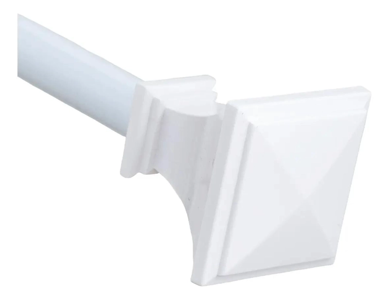 SET DOBLE DE BARRAS PARA CORTINA EXTENSIBLE 120 A 200 CM COLOR BLANCO - 3