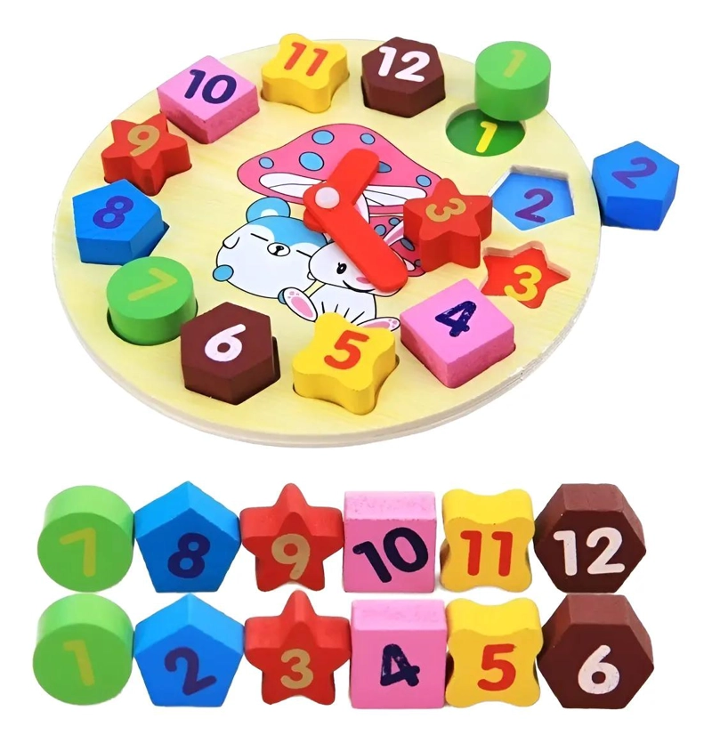 SET DE JUGUETES DIDACTICOS DE MADERA PARA NIÑOS - 4