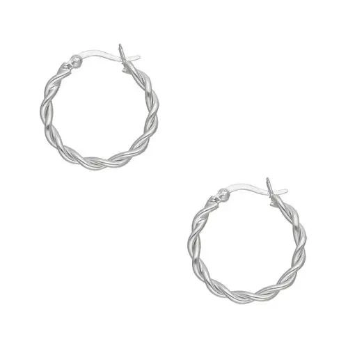 AROS DE PLATA 925 TRENZADOS CON CIERRE CATALAN DE 25 MM - 4