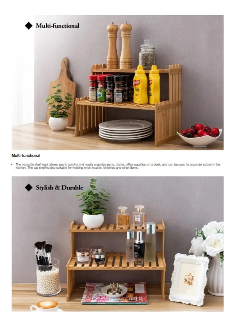 ESTANTE DE BAMBU PARA PLANTAS DE 57 CM CON DISEÑO MODERNO - 7