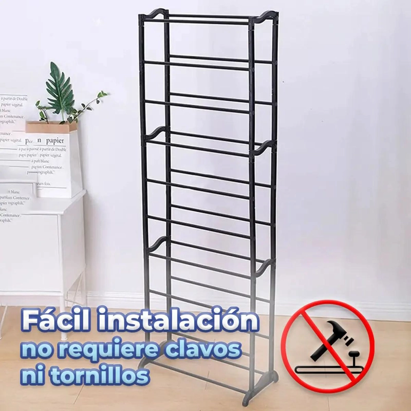 ZAPATERO ORGANIZADOR MULTIFUNCIONAL DE 10 NIVELES PARA 30 PARES - 5