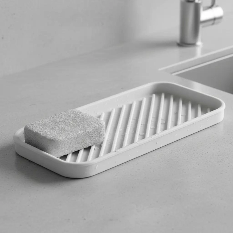SOPORTE DE SILICONA PARA ESPONJA DE COCINA Y BAÑO - 1