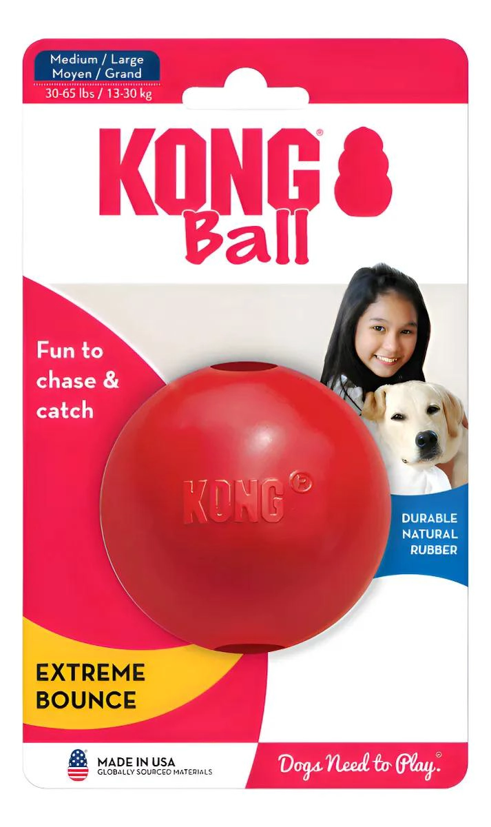 PELOTA PARA PERROS KONG BALL CLASSIC TAMAÑO M/L 7 CM - 1