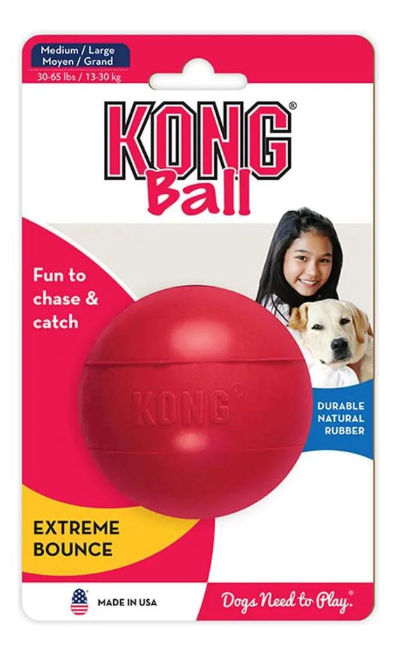 PELOTA PARA PERROS KONG BALL CLASSIC TAMAÑO M/L 7 CM - 3