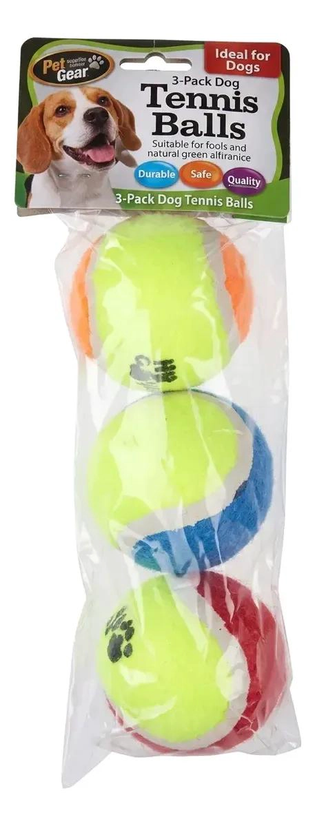 SET DE 3 PELOTAS DE FIELTRO PARA JUGAR CON PERROS - 3
