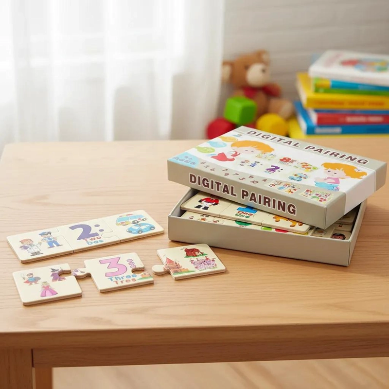 PUZZLE DIDACTICO DE MADERA PARA APRENDER NUMEROS Y CANTIDADES - 2