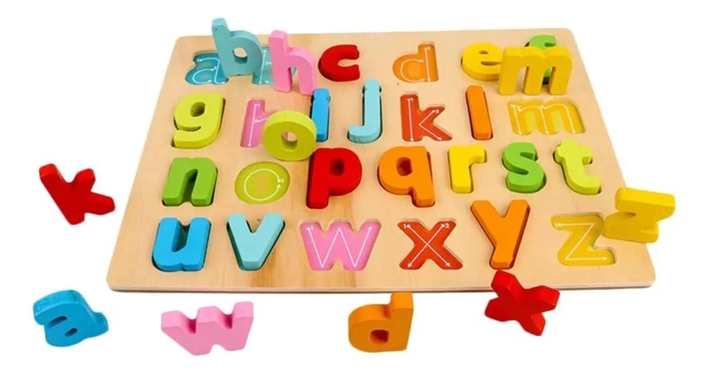 ROMPECABEZAS DE MADERA CON LETRAS MINUSCULAS PARA APRENDER - 3