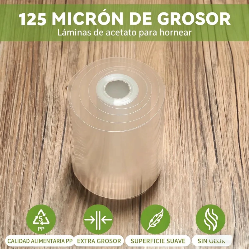 ROLLO DE ACETATO TRANSPARENTE PARA REPOSTERIA 10 CM ALTO POR 60 METROS LARGO - 3