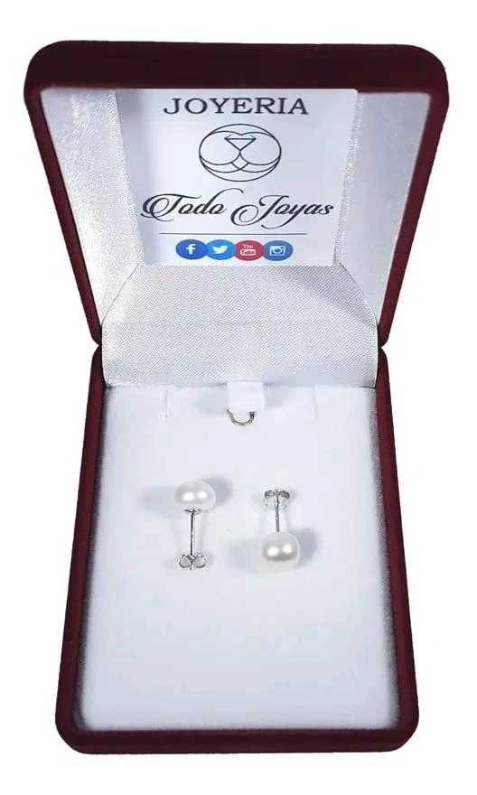 AROS DE PERLA NATURAL EN PLATA 925 CON PASADOR ELEGANTE - 2