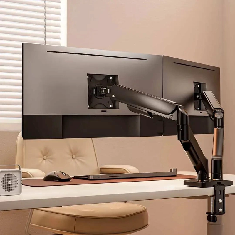 SOPORTE DOBLE PARA ESCRITORIO PARA DOS MONITORES DE 17 A 32 PULGADAS - 5