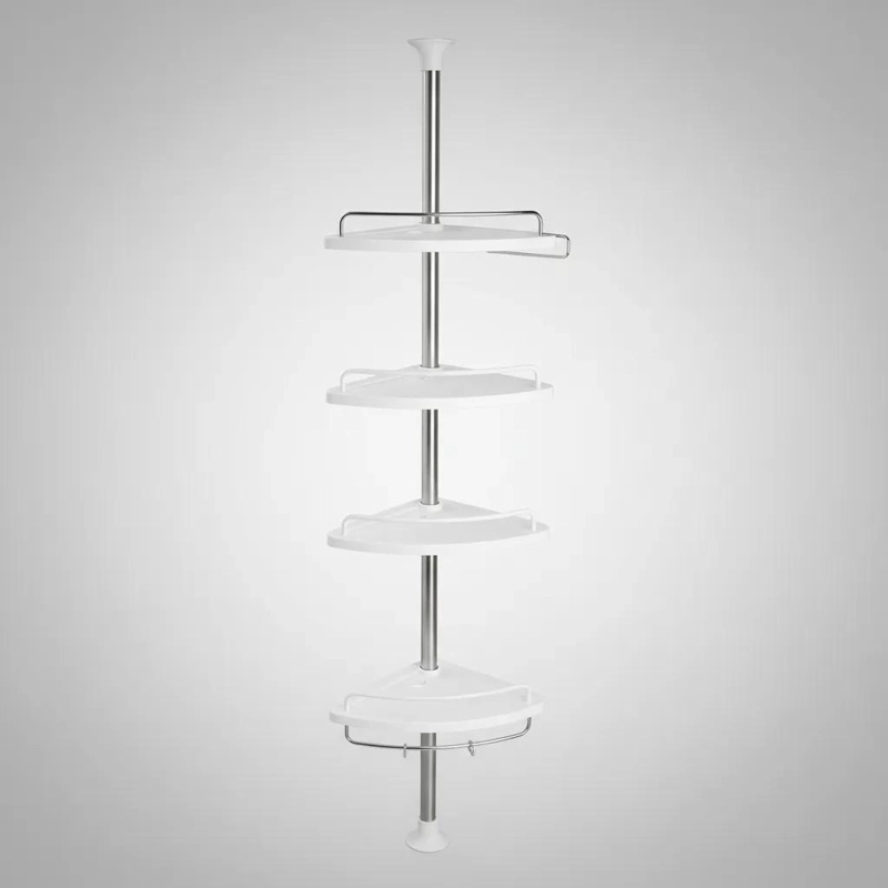 ORGANIZADOR ESQUINERO AJUSTABLE PARA BAÑO CON 4 REPISAS - 3