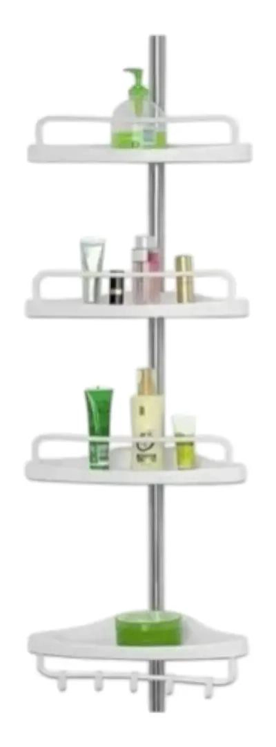 ORGANIZADOR ESQUINERO DE BAÑO CON 4 REPISAS AJUSTABLES - 1