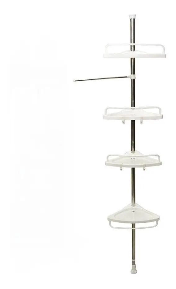 ORGANIZADOR ESQUINERO DE BAÑO AJUSTABLE CON 4 REPISAS - 3