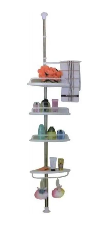 ORGANIZADOR ESQUINERO DE BAÑO AJUSTABLE CON 4 REPISAS - 4