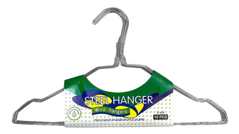 PACK DE 50 COLGADORES METALICOS ANTIDESLIZANTES PARA ROPA - 1