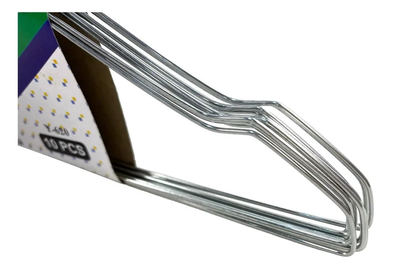 PACK DE 50 COLGADORES METALICOS ANTIDESLIZANTES PARA ROPA - 2