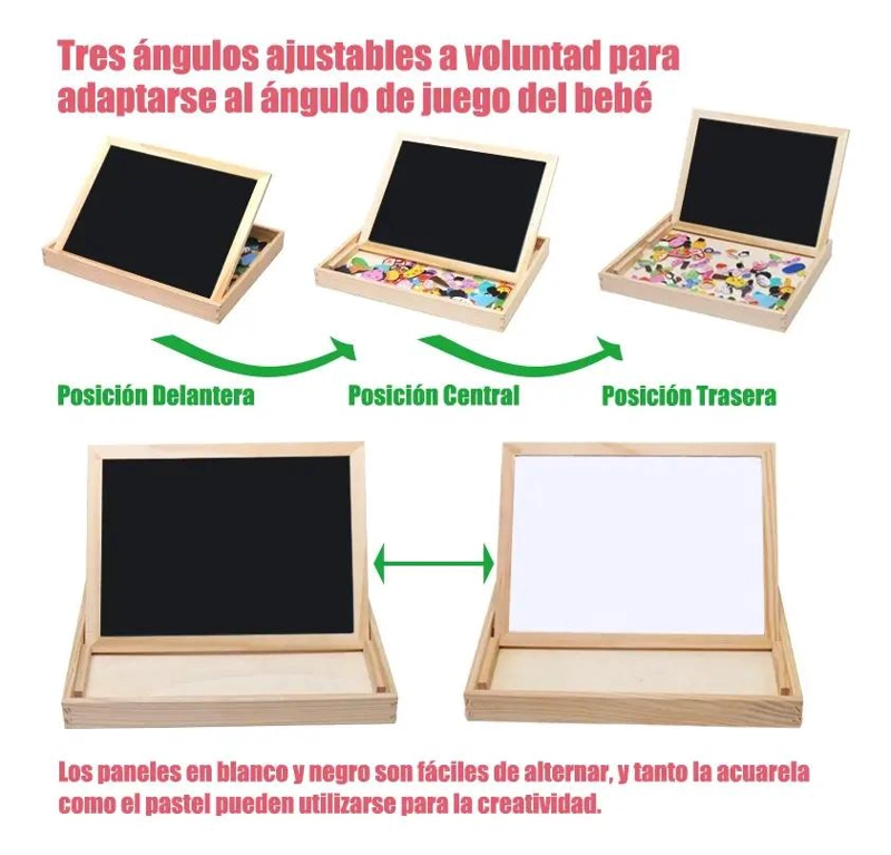 ROMPECABEZAS MAGNE TICO DE MADERA PARA NIÑOS Y ADULTOS - 6