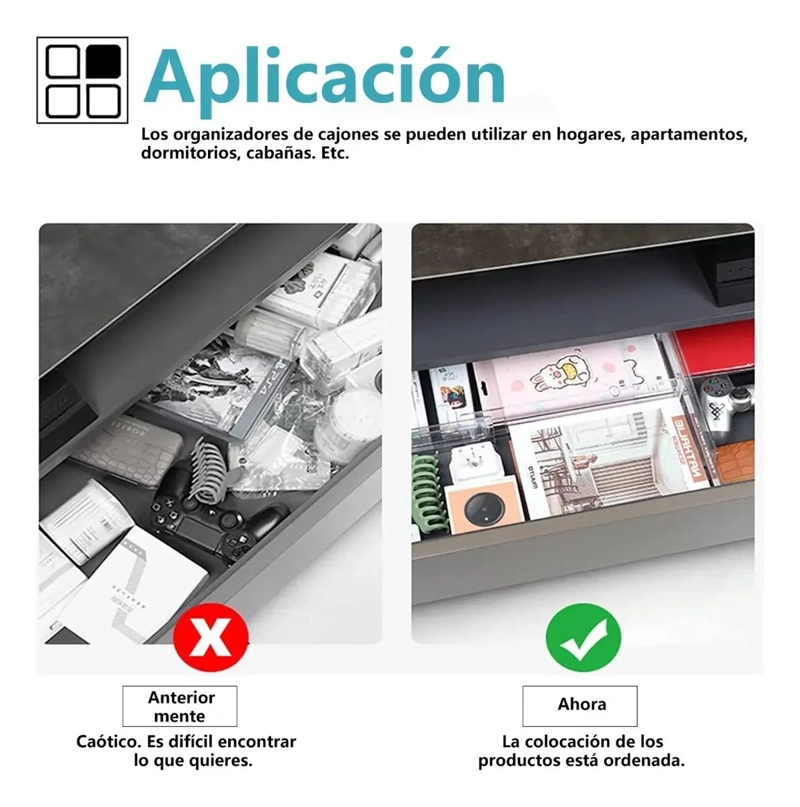 SEPARADORES DE CAJONES AJUSTABLES PARA ORGANIZACION 28-48 CM - 7