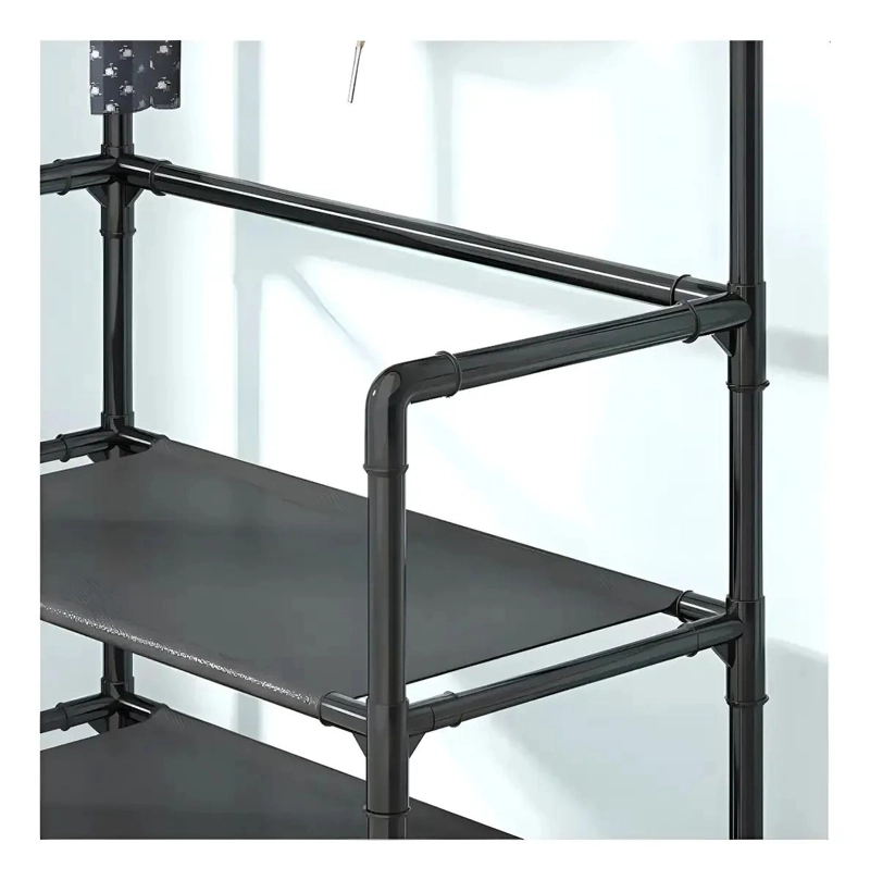 ZAPATERO ORGANIZADOR CON PERCHERO MULTIFUNCIONAL DE 5 NIVELES - 4