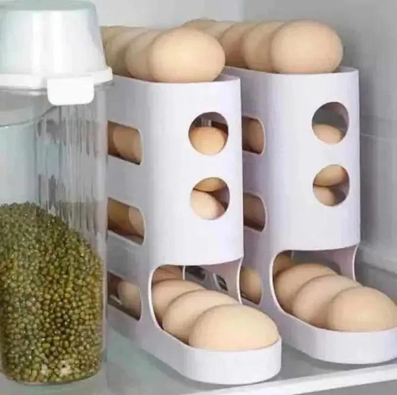 ORGANIZADOR DE HUEVOS BLANCO PARA COCINAS ELEGANTES Y FUNCIONALES - 1