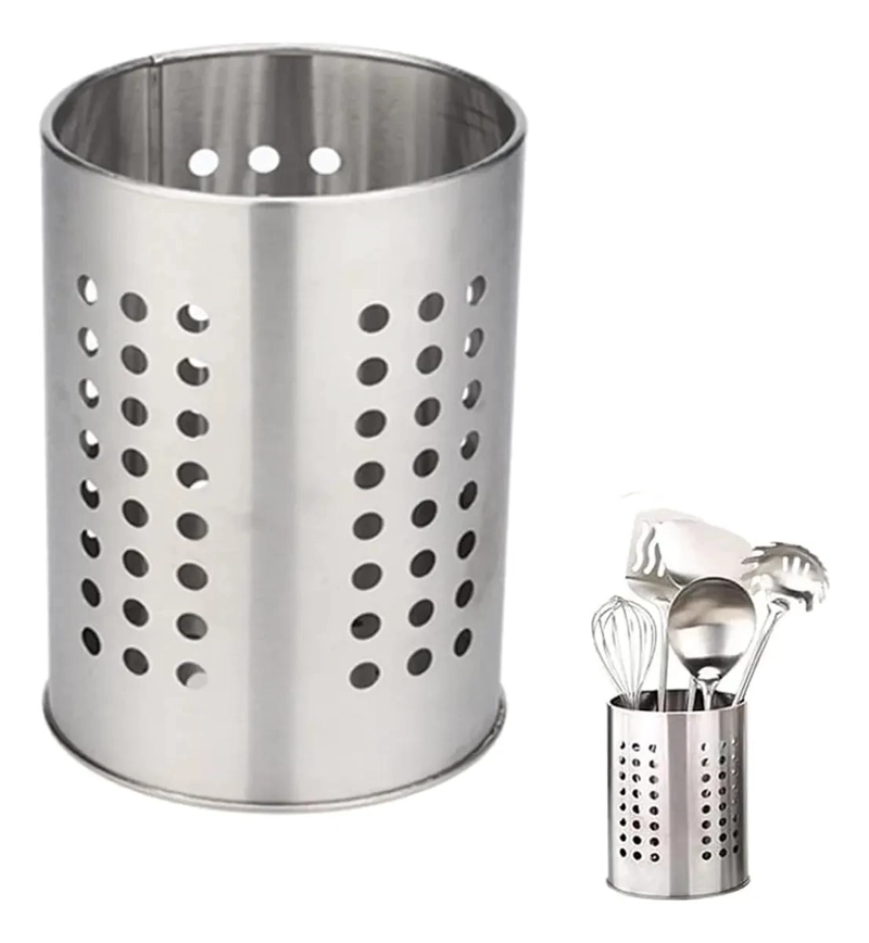 SOPORTE DE ACERO INOXIDABLE PARA UTENSILIOS DE COCINA 18X12CM - 1