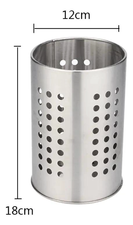 SOPORTE DE ACERO INOXIDABLE PARA UTENSILIOS DE COCINA 18X12CM - 5