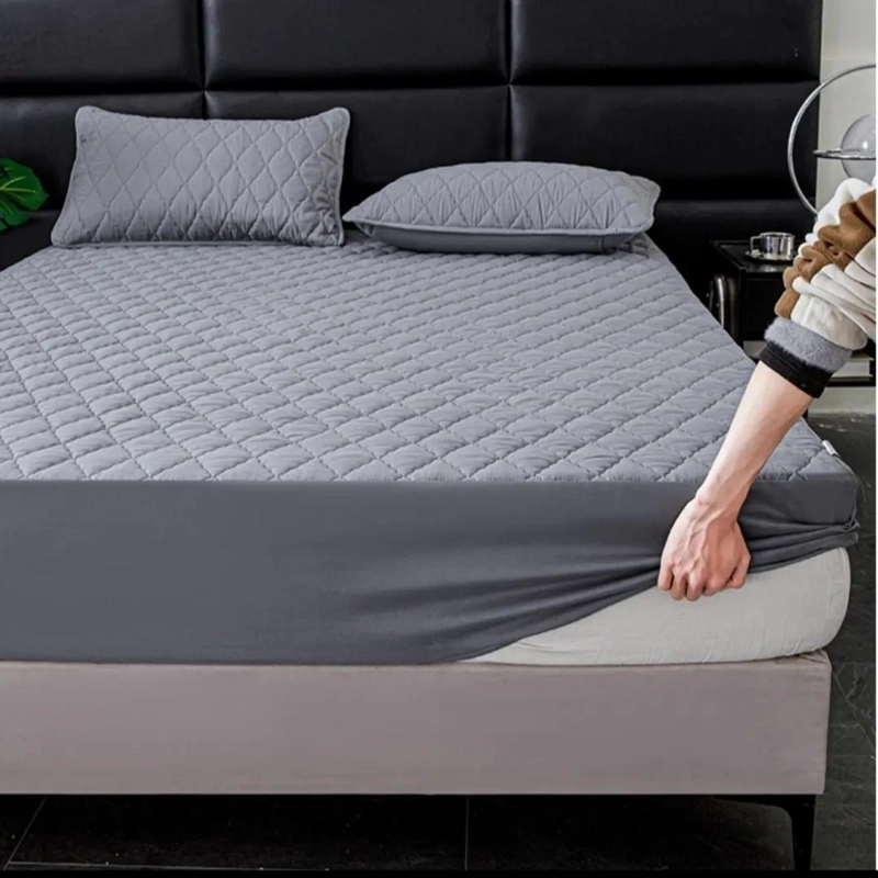 CUBRE COLCHON IMPERMEABLE PARA DOS PLAZAS CON PROTECCION - 1