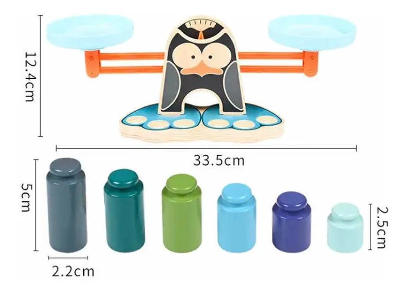 JUEGO DE EQUILIBRIO DE MADERA PARA NIÑOS COLORIDO - 10