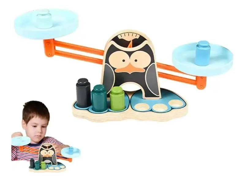 JUEGO DE EQUILIBRIO DE MADERA PARA NIÑOS COLORIDO - 2