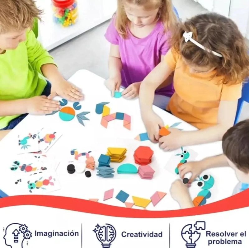 ROMPECABEZAS GEOME TRICO EDUCATIVO DE 180 PIEZAS PARA NIÑOS - 3