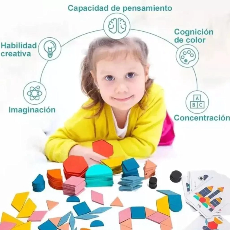 ROMPECABEZAS GEOME TRICO EDUCATIVO DE 180 PIEZAS PARA NIÑOS - 6