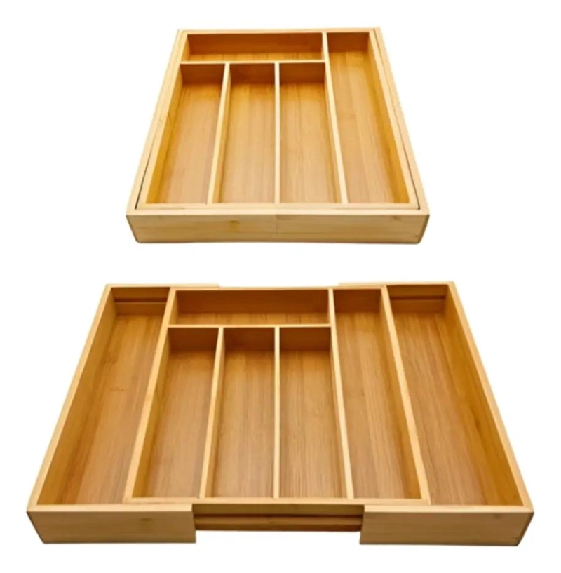 ORGANIZADOR DE CAJONES DE BAMBU EXPANDIBLE PARA UTENSILIOS - 2