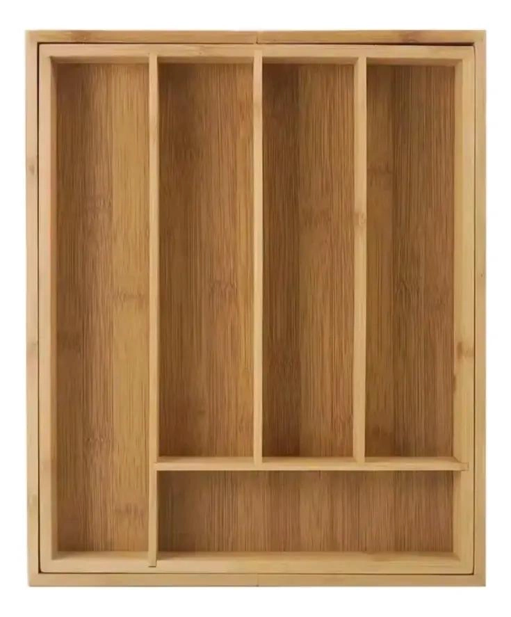 ORGANIZADOR DE CAJONES DE BAMBU EXPANDIBLE PARA UTENSILIOS - 5