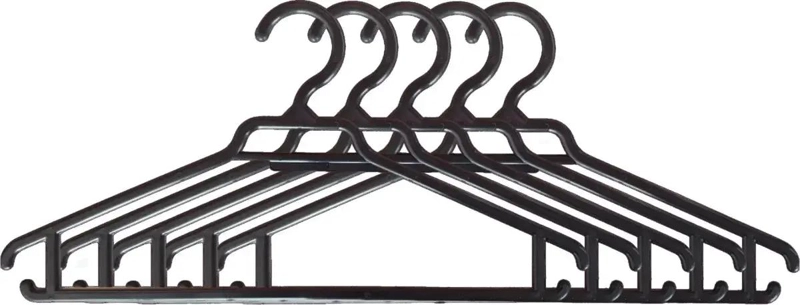 PACK DE 30 COLGADORES DE ROPA ANTIDESLIZANTES EN COLOR NEGRO - 2