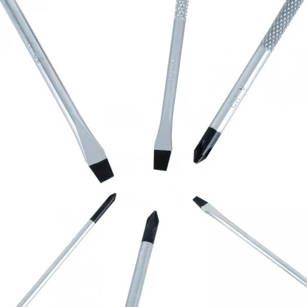 JUEGO DE 6 DESTORNILLADORES ERGONOMICOS CON PUNTAS MAGNE TICAS - 1