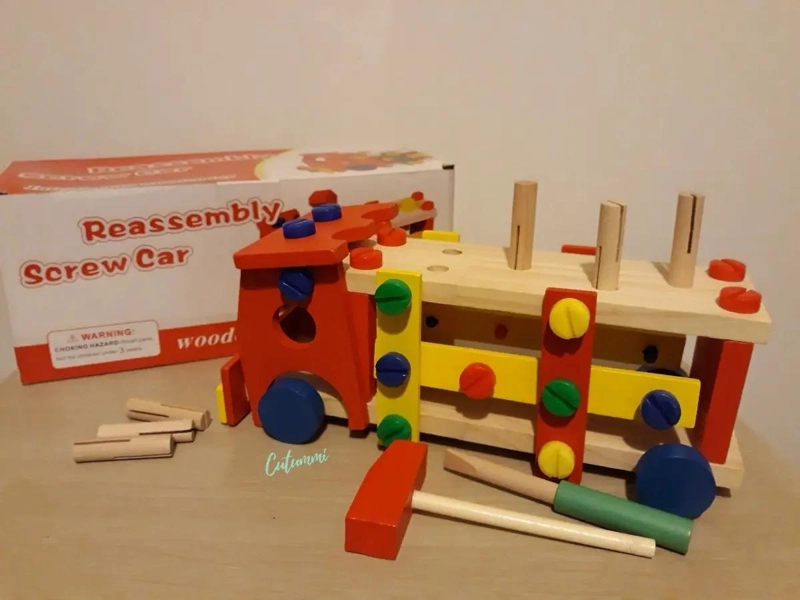 CAMION DIDACTICO DE MADERA PARA APRENDIZAJE INFANTIL - 1