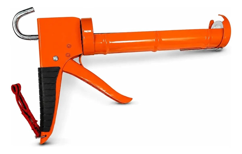 PISTOLA APLICADORA METALICA PROFESIONAL PARA SILICONA Y SELLADORES - 1