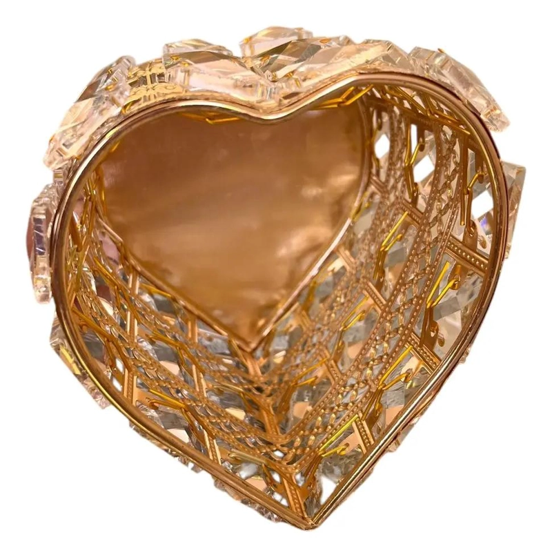 ORGANIZADOR METALICO DORADO PARA BROCHAS EN FORMA DE CORAZON - 4