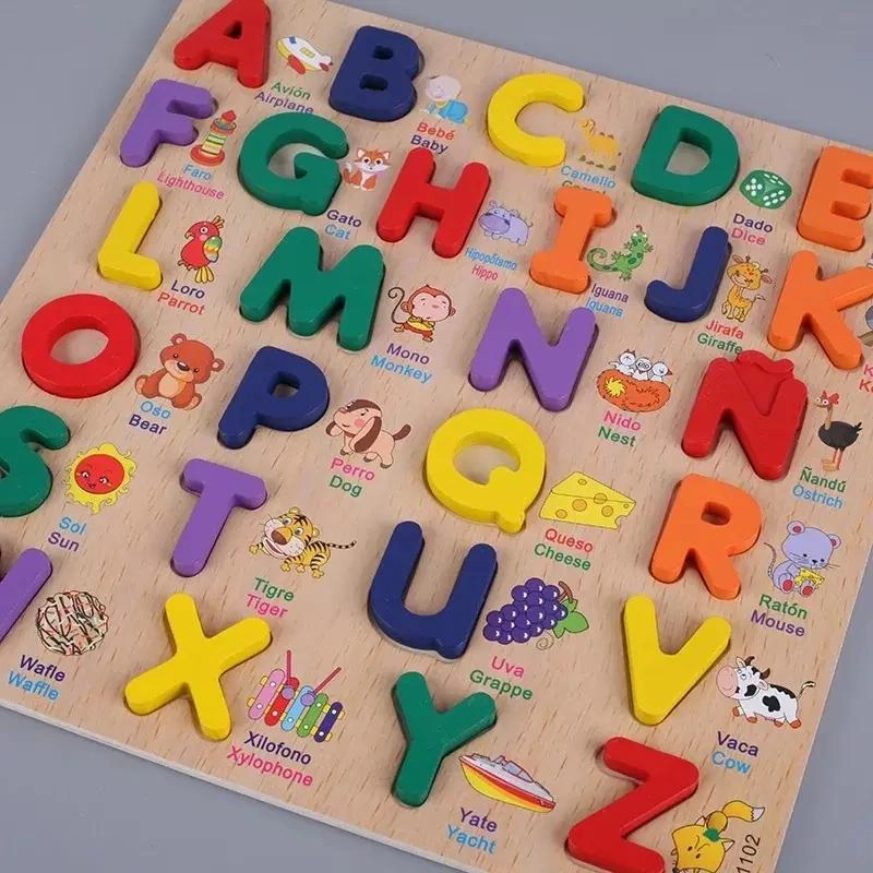 ROMPECABEZAS DE MADERA ABECEDARIO Y NUMEROS PARA APRENDER - 4