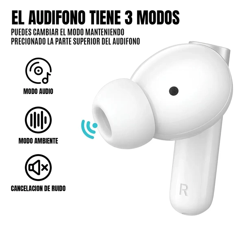 AURICULARES IN-EAR BLUETOOTH CON CANCELACION DE RUIDO ACTIVA - 1