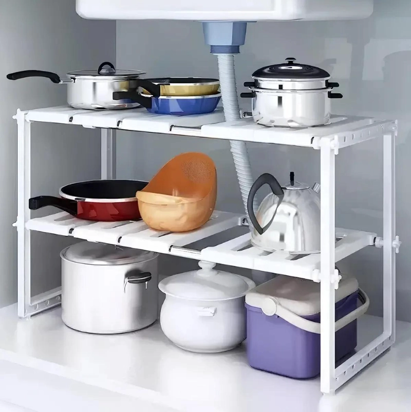 ESTANTE ORGANIZADOR EXPANDIBLE PARA COCINA DE 50 A 70 CM - 5