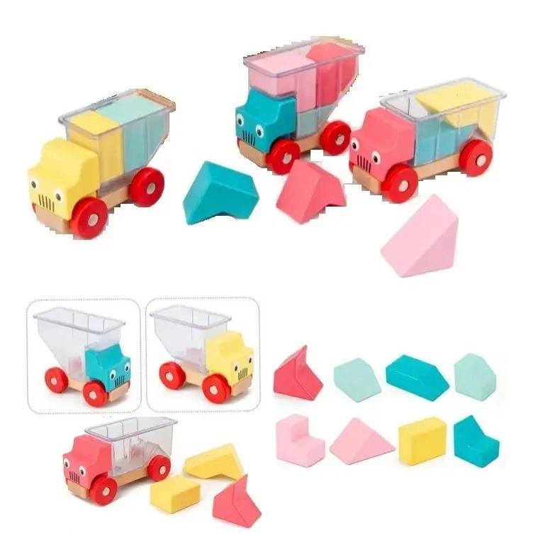 CAMION DE MADERA DIDACTICO PARA DESARROLLO INFANTIL - 1